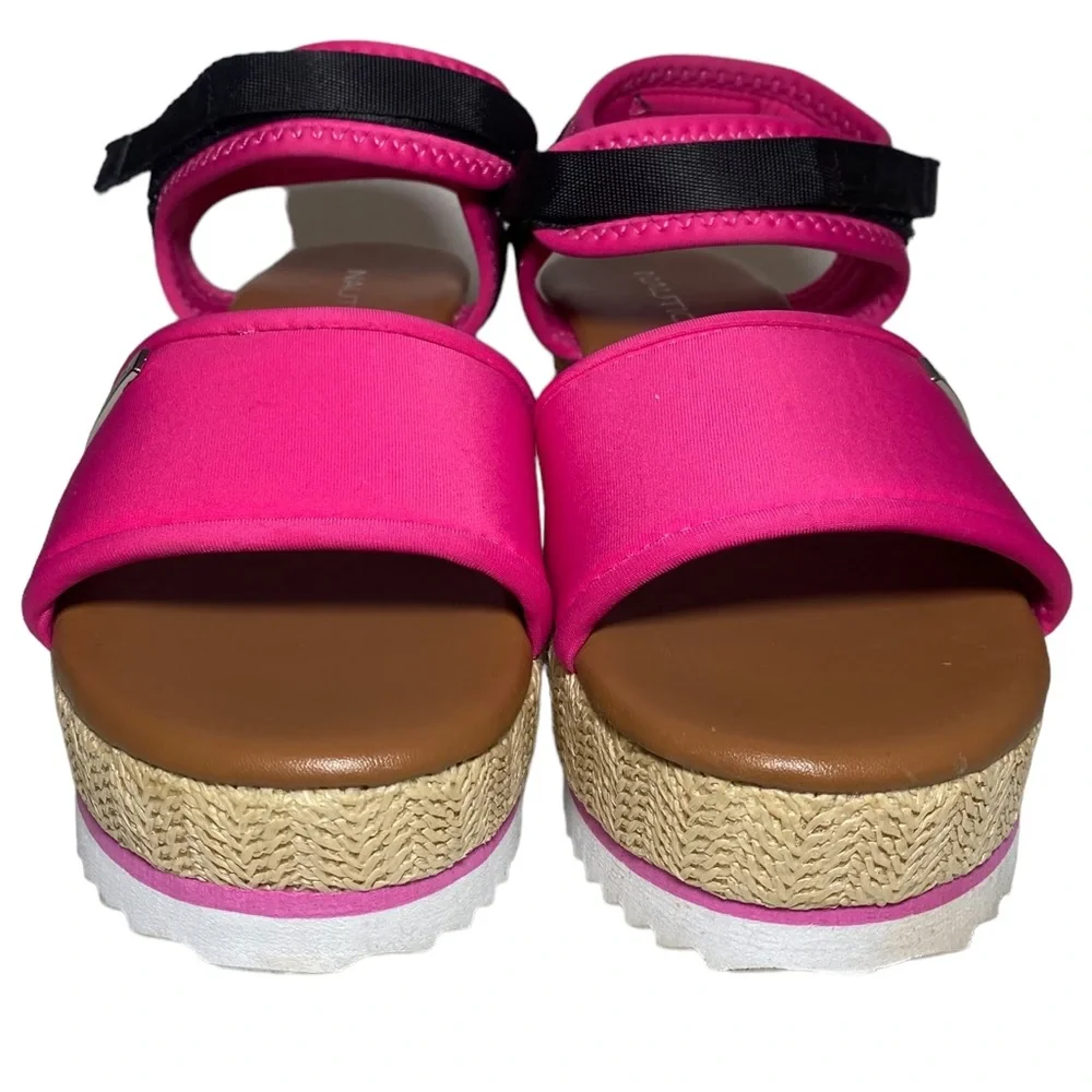 Nautica espadrilles pink nylon Womens size‎ 8.5